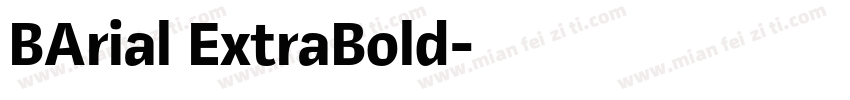 BArial ExtraBold字体转换